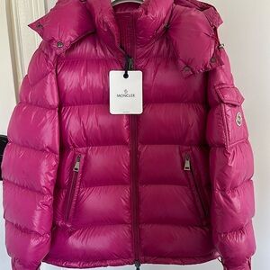 MONCLER Fustet Giubbotto Puffer jacket dark pink